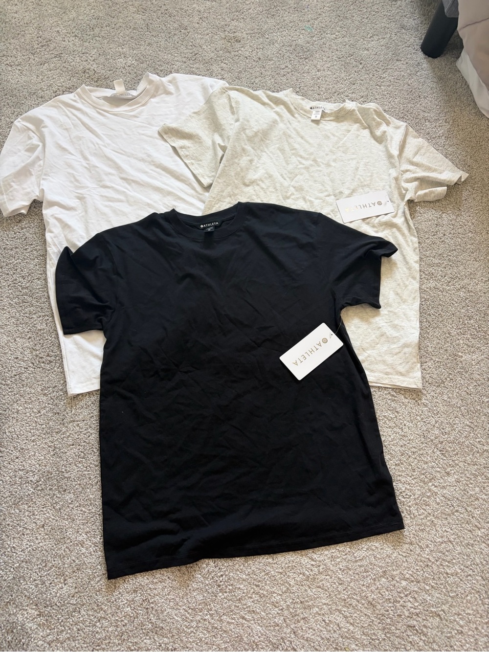 NWT Athleta tees oversized XS lot of 3 cotton